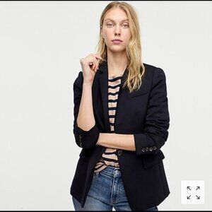 J. Crew Regent Wool Black Blazer Size 0 like new